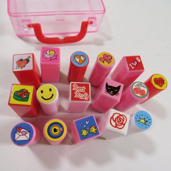 80s (16) Tiny Rubber Stamps in plastic suitcase - Picture 7 of 7